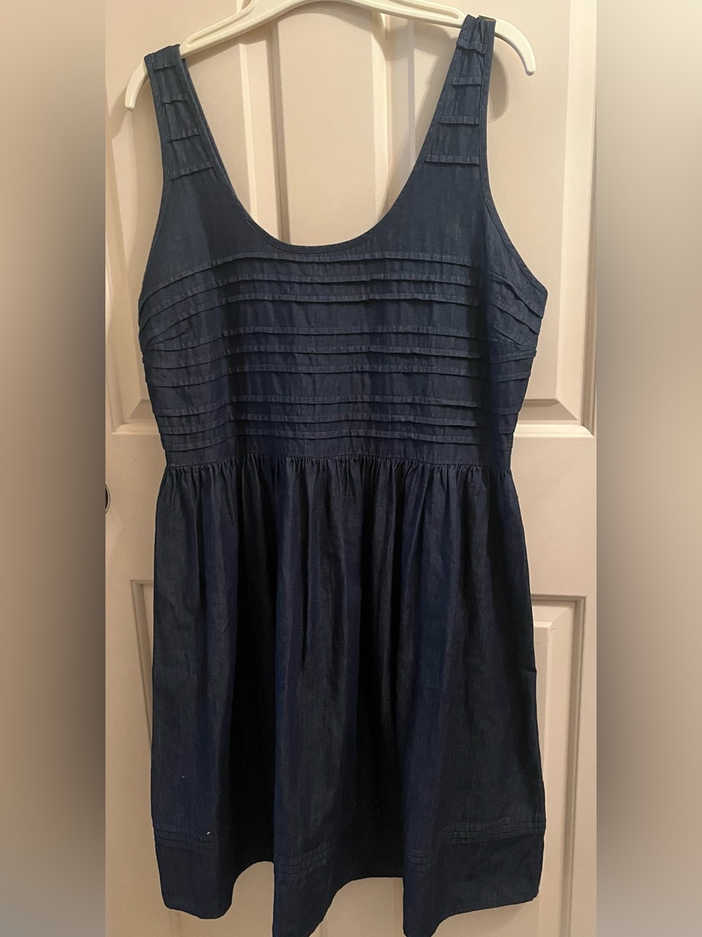 Old Navy Denim Pleated Tank Dress